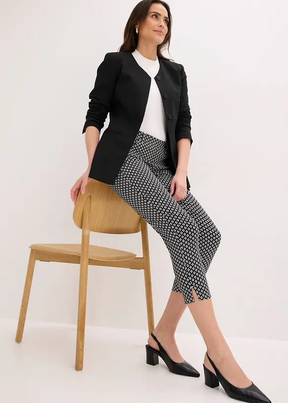 Stretchig 7/8-byxa av bengalin, bonprix