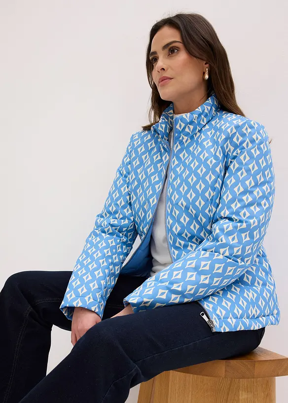 V&auml;ndbar, quiltad jacka med m&ouml;nster, bonprix