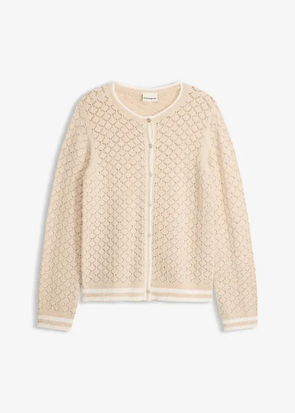 H&aring;lm&ouml;nstrad tr&ouml;ja med fj&auml;dergarn, bonprix