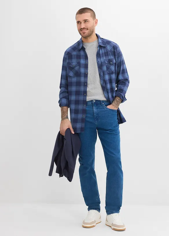 Classic Fit Stretch Jeans, Tapered, bonprix