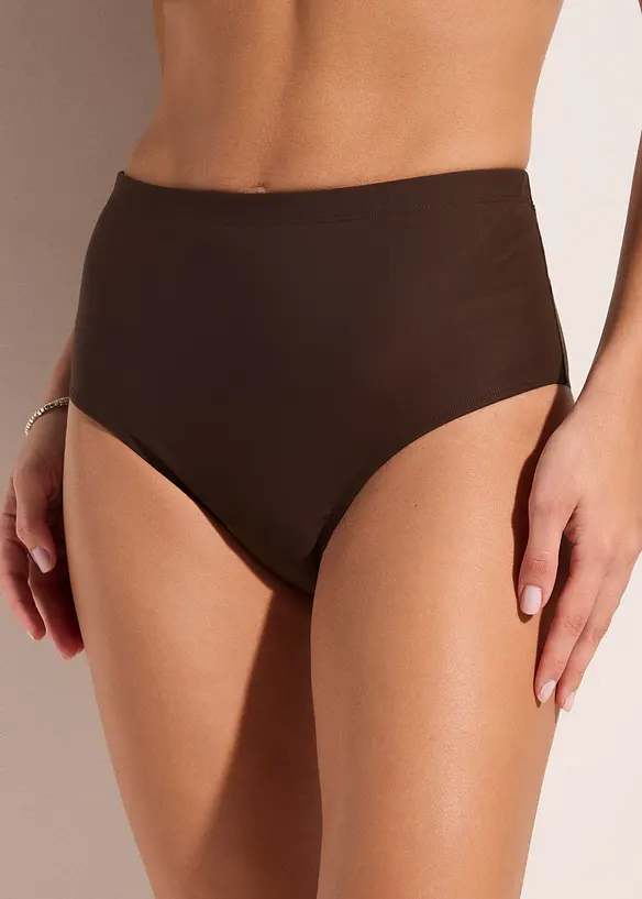 Bikinibyxa med l&auml;tt formande effekt och h&ouml;g midja, bonprix