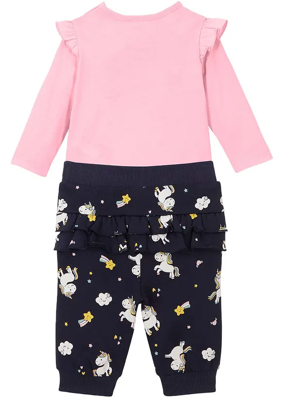 L&aring;ng&auml;rmad body + trik&aring;byxa (2 delar), ekologisk bomull, bonprix