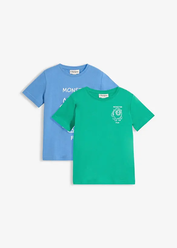 T-shirt i ekologisk bomull (2-pack), bonprix