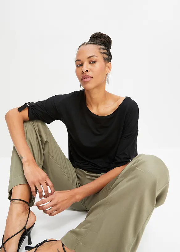 T-shirt med b&aring;tringning, bonprix