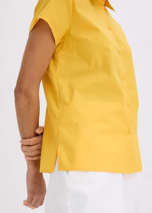 Kort&auml;rmad poplinblus, bonprix