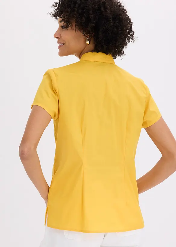 Kort&auml;rmad poplinblus, bonprix