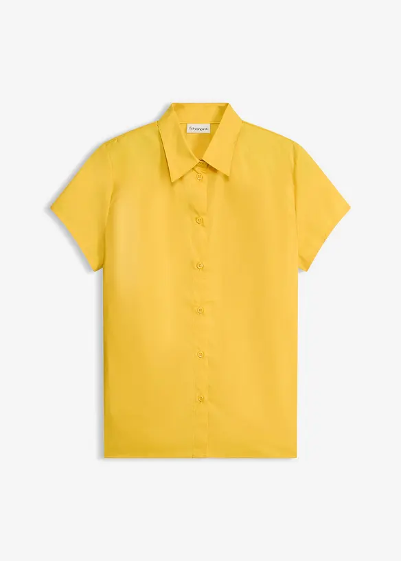 Kort&auml;rmad poplinblus, bonprix