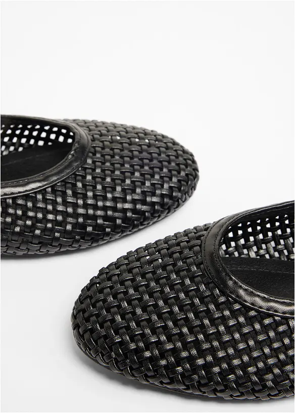 Ballerinaskor av mjukt material, bonprix