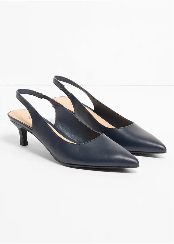 Slingbackpumps med smal klack, bonprix