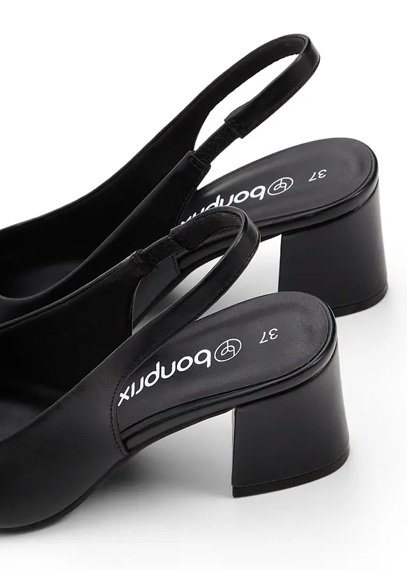 Slingbackpumps med blockklack, bonprix