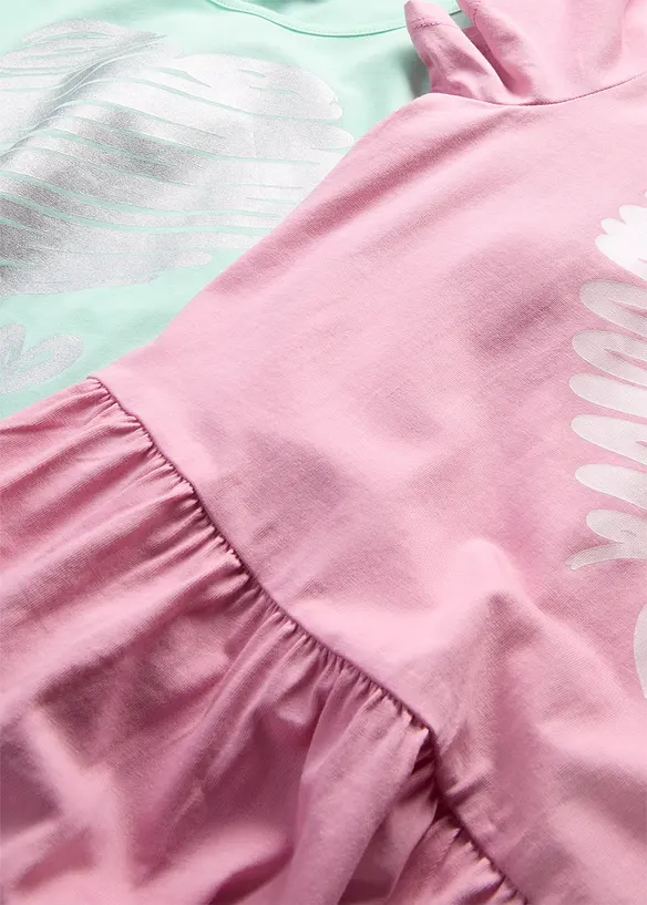 Jerseykl&auml;nning i ekologisk bomull (2-pack), bonprix