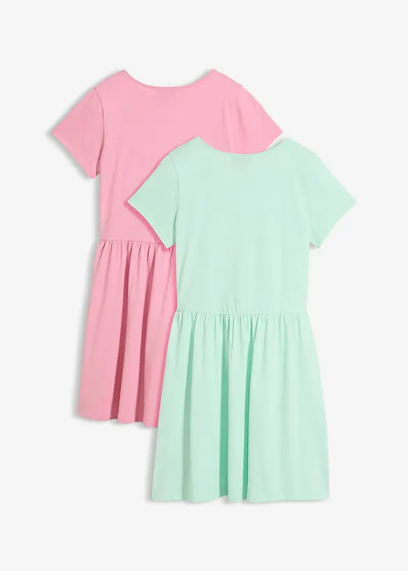 Jerseykl&auml;nning i ekologisk bomull (2-pack), bonprix