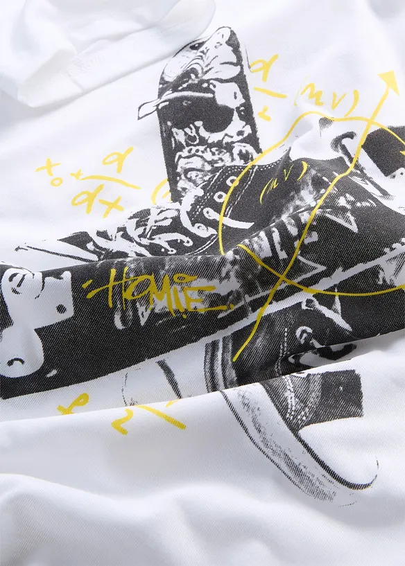 T-shirt med skatertryck, bonprix