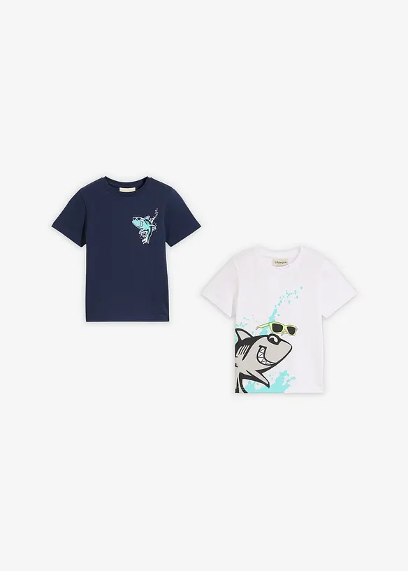 T-shirt i ekologisk bomull (2-pack), bonprix