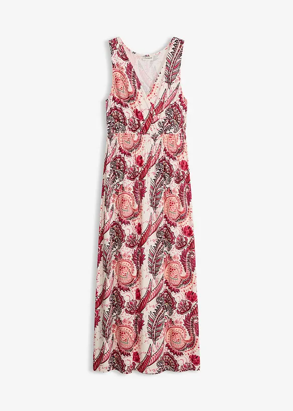 M&ouml;nstrad maxikl&auml;nning i mjuk viskosmix, bonprix