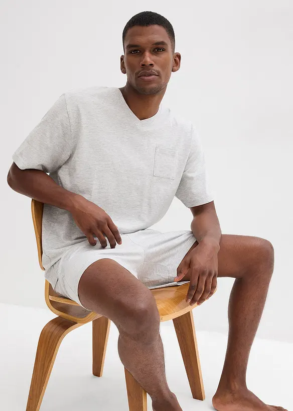 Kort pyjamas med bomull (set i 4 delar), bonprix