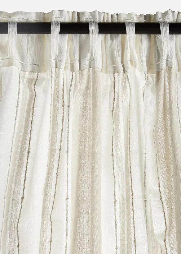 Randig gardinl&auml;ngd i ekologisk bomull (1-pack), bonprix