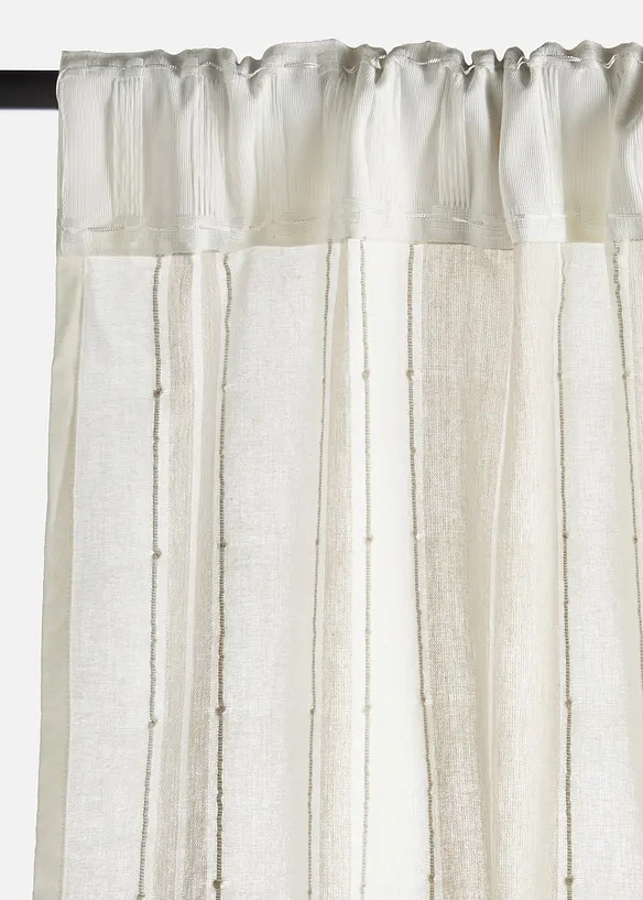 Randig gardinl&auml;ngd i ekologisk bomull (1-pack), bonprix