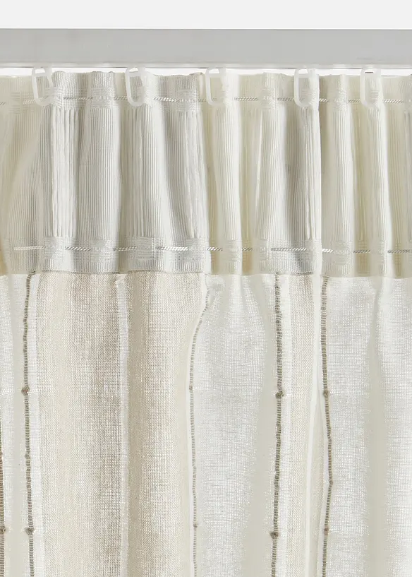 Randig gardinl&auml;ngd i ekologisk bomull (1-pack), bonprix