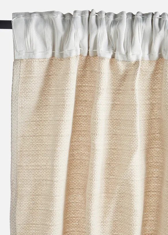 Gardinl&auml;ngd med strukturyta (1-pack), ekologisk bomull, bonprix