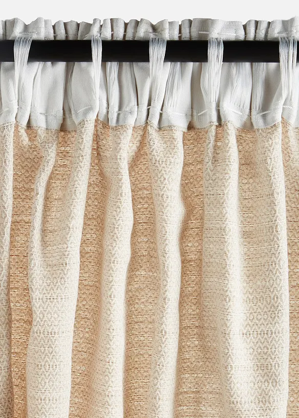 Gardinl&auml;ngd med strukturyta (1-pack), ekologisk bomull, bonprix