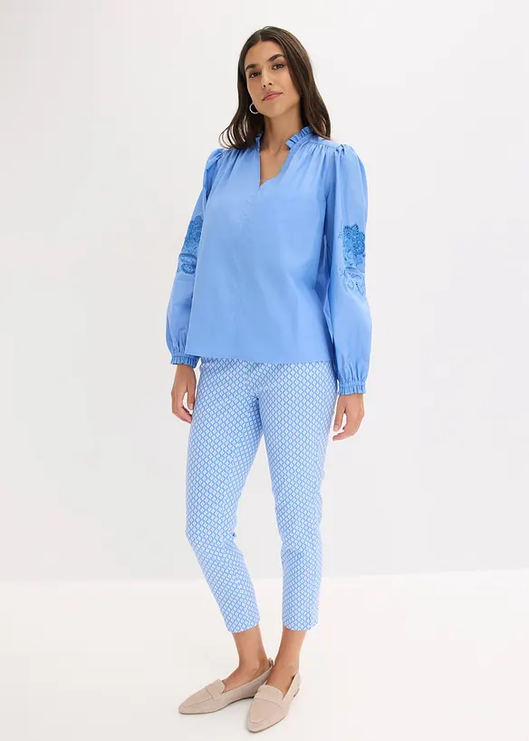 Bomullstunika med h&aring;lbroderi, bonprix