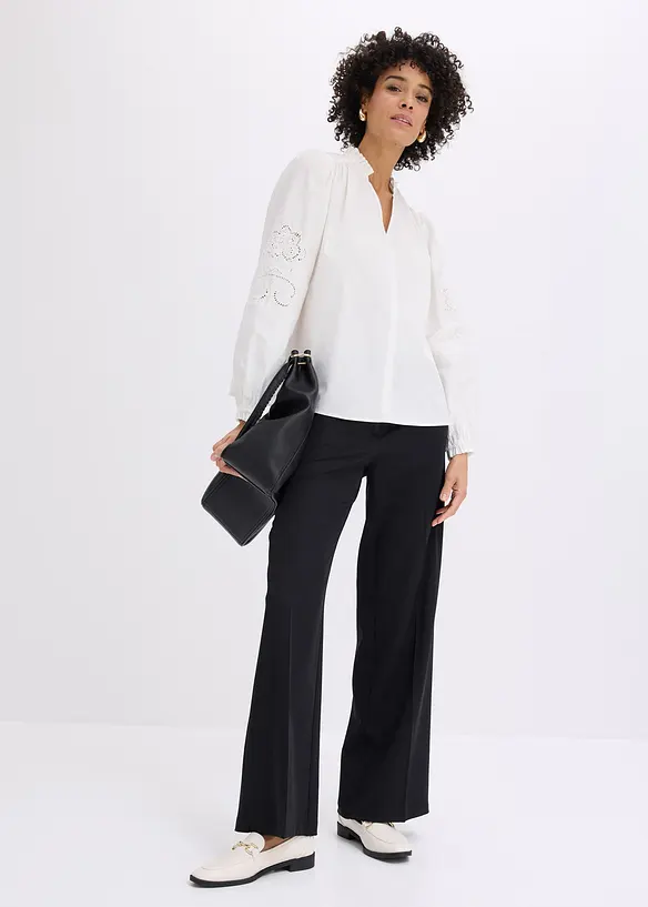 Bomullstunika med h&aring;lbroderi, bonprix