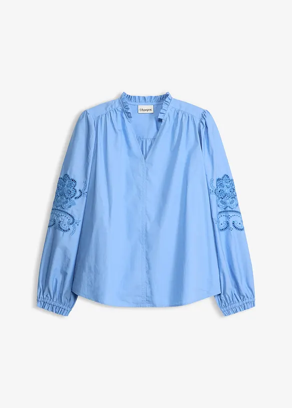 Bomullstunika med h&aring;lbroderi, bonprix