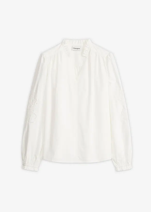 Bomullstunika med h&aring;lbroderi, bonprix