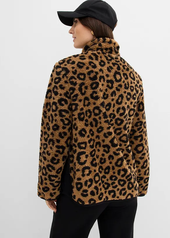 Mammajacka med babyficka i teddyfleece, bonprix