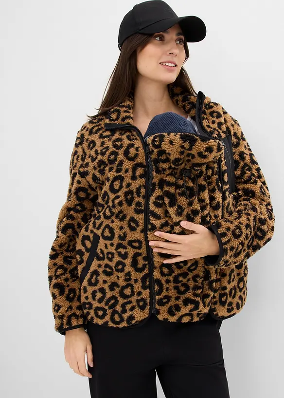 Mammajacka med babyficka i teddyfleece, bonprix