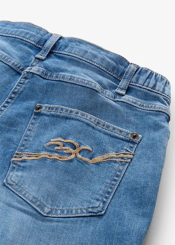 Straight Jeans Mid Waist, med bekv&auml;m midja, bonprix