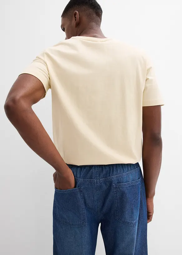 Dra p&aring;-jeans i somrig denim, klassisk passform (2-pack), bonprix