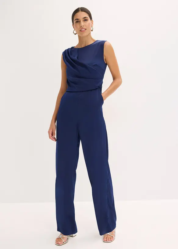 Jumpsuit i glansig satin, bonprix