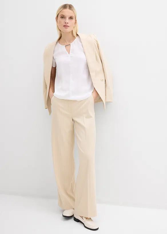 Tunika av fintr&aring;dig satin, bonprix