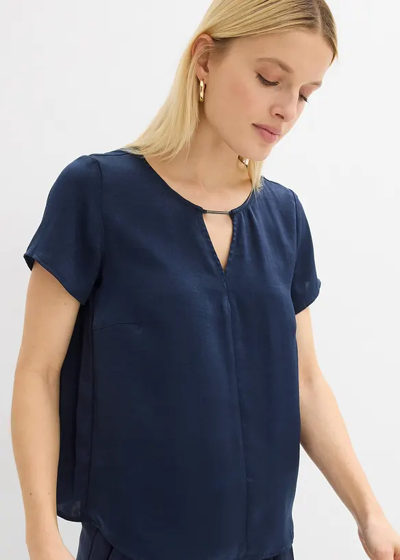 Tunika av fintr&aring;dig satin, bonprix