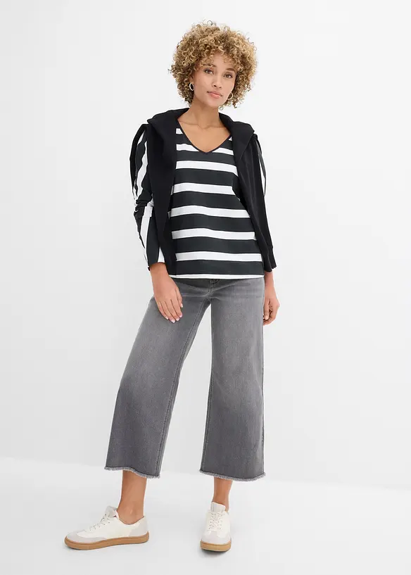 L&aring;ng&auml;rmad topp i ekologisk bomull, bonprix