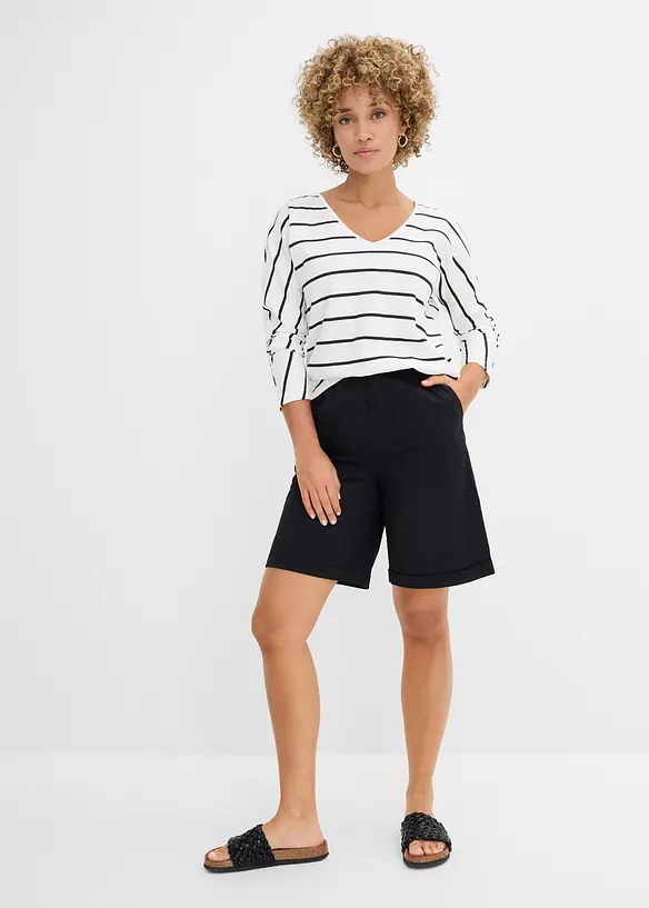 L&aring;ng&auml;rmad topp i ekologisk bomull, bonprix