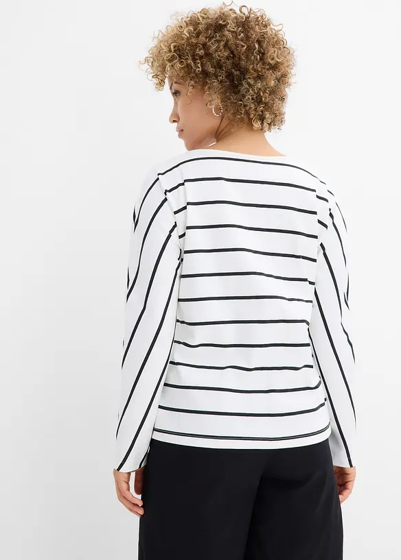 L&aring;ng&auml;rmad topp i ekologisk bomull, bonprix