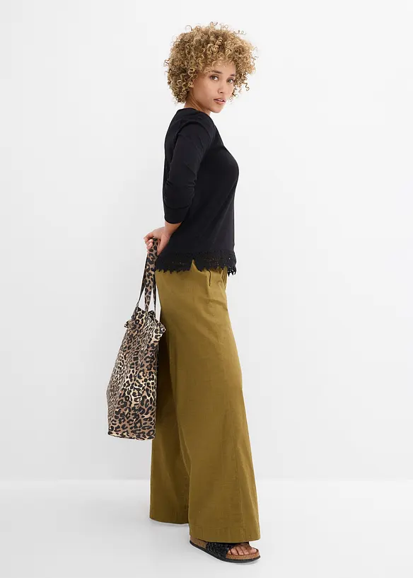 L&aring;ng&auml;rmad topp i bomull (2-pack), bonprix