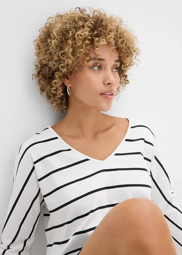 L&aring;ng&auml;rmad topp i ekologisk bomull, bonprix