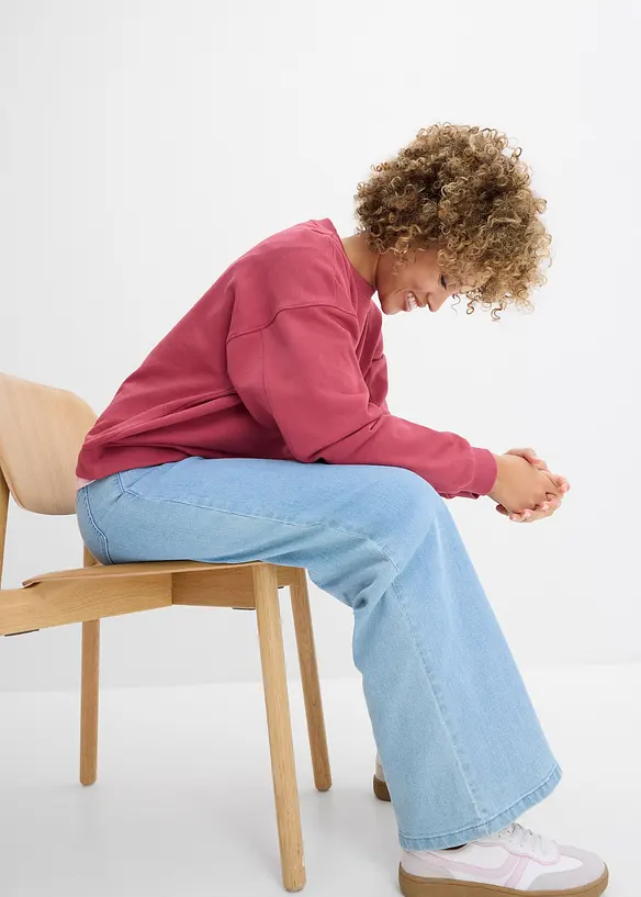 Oversizesweatshirt i ekologisk bomull, bonprix