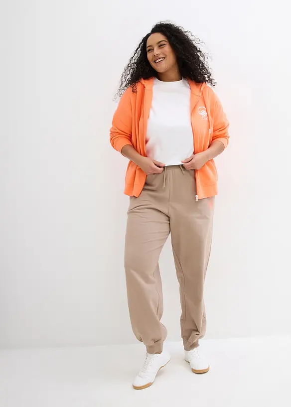 Oversizetopp av tjock jersey i ekologisk bomull, bonprix