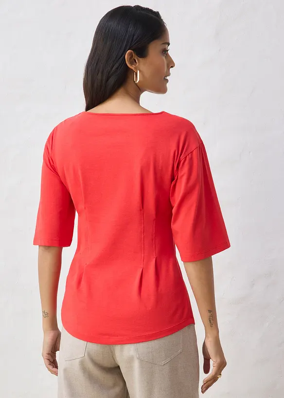 Topp i bomullsmix, bonprix