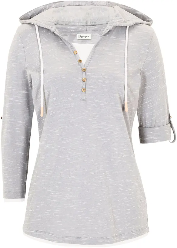 T-shirt med huva, bonprix