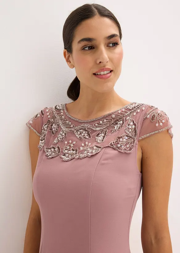 Aftonkl&auml;nning med spetsapplikation, bonprix