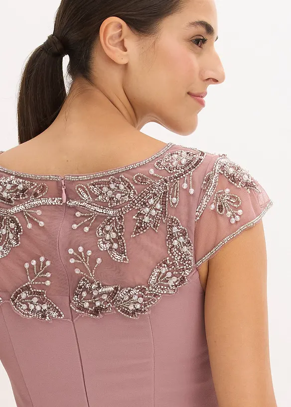 Aftonkl&auml;nning med spetsapplikation, bonprix