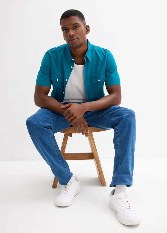 Kort&auml;rmad skjorta i ren bomull, bonprix