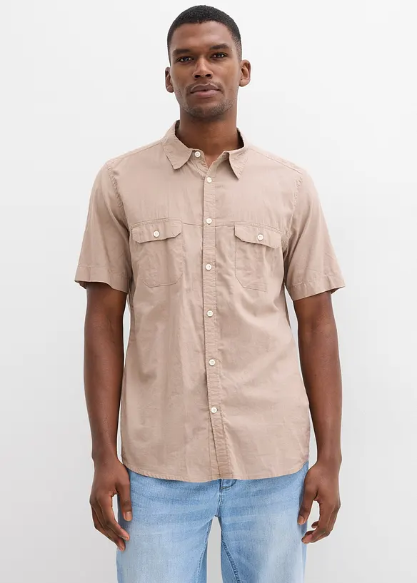 Kort&auml;rmad skjorta i ren bomull, bonprix