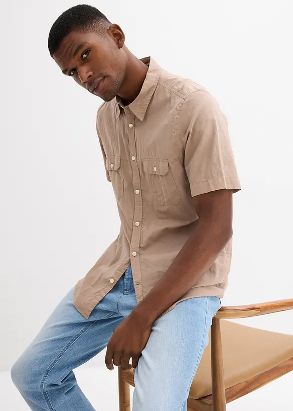 Kort&auml;rmad skjorta i ren bomull, bonprix